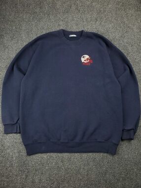 New England Patriots Crewneck Sweatshirt Mens Large Pullover Sweater Embroidered